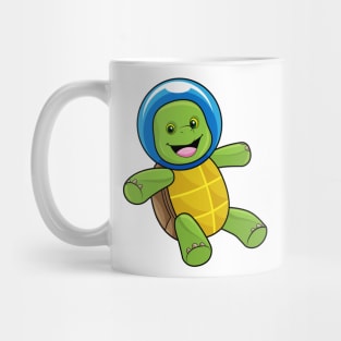 Turtle as Astronaut with Glass ball Mug